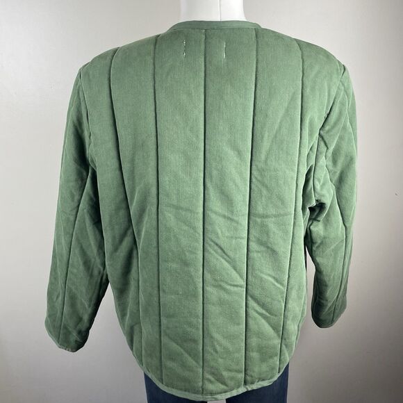 RAG & BONE Liner Quilted Slub Cotton Canvas Jacket Army Green Size Large Boho - Picture 5 of 9